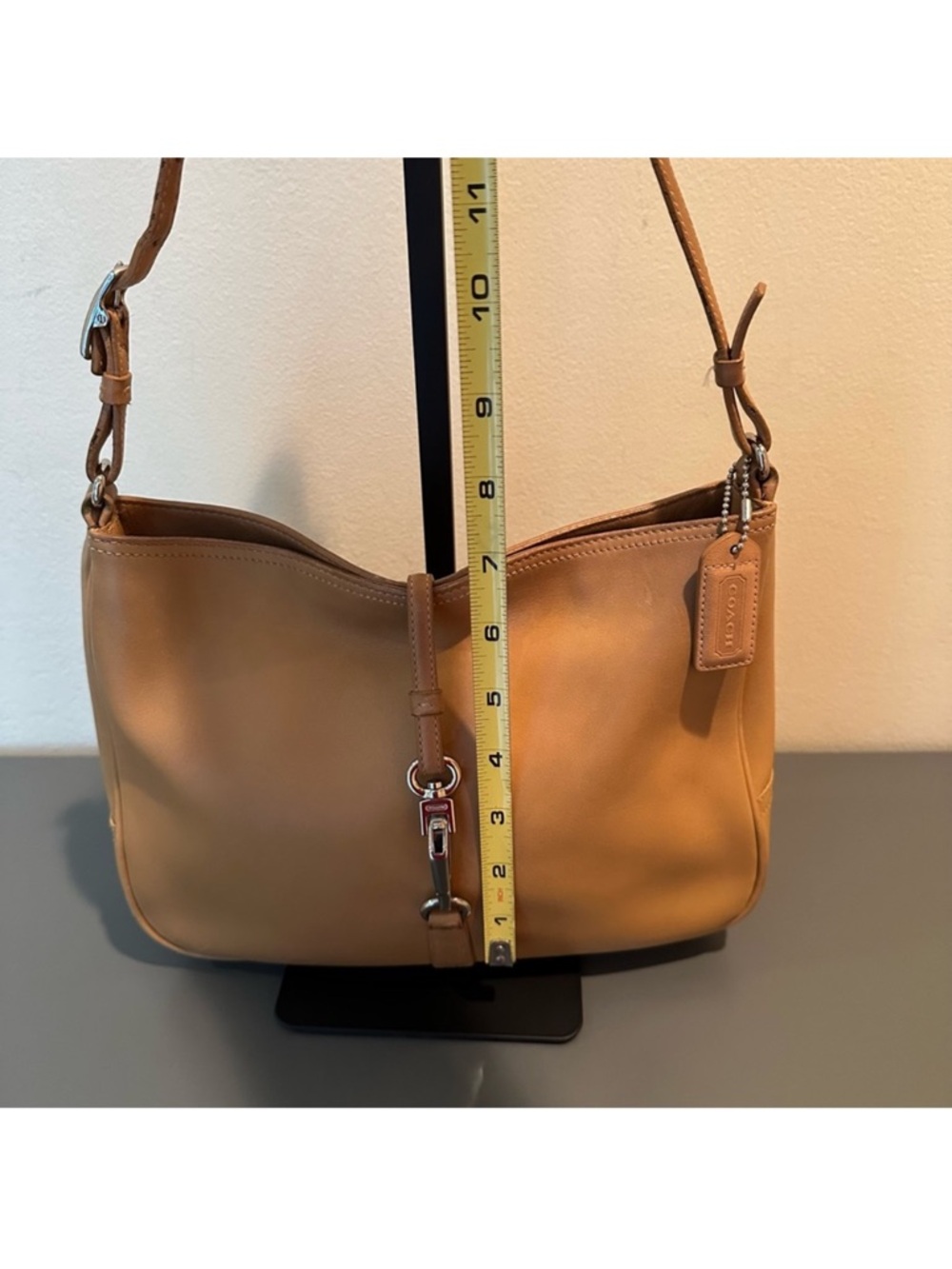 Coach Vintage Y2K Tan Leather Hampton clip Shoulder Bag style 7751 (2003) - Picture 12 of 14